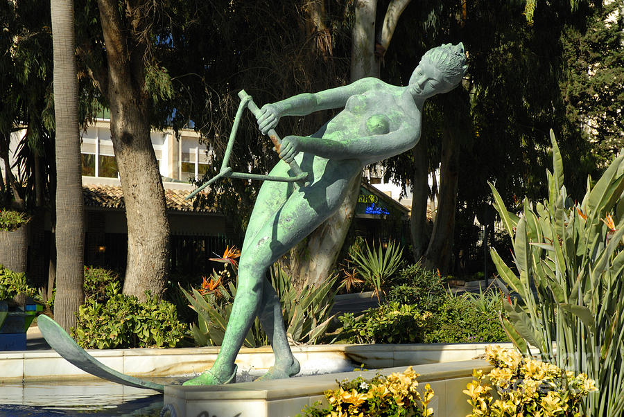 Waterskier Statue in Marbella Spain Photograph by Brenda Kean