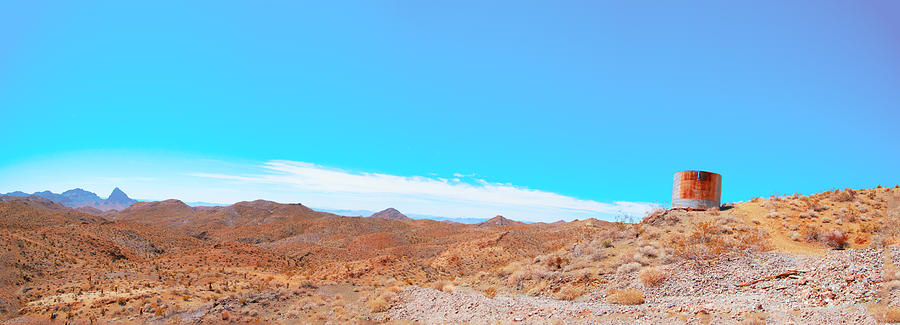 Desert Photograph - Watertank Panorama by Bob Galka