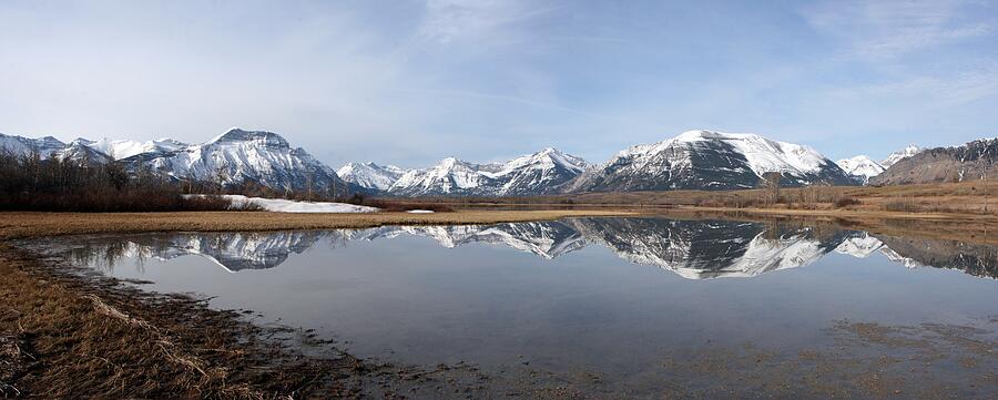 Reflection Mountain Calm - Waterton Lakes National Park, Alberta Photograph