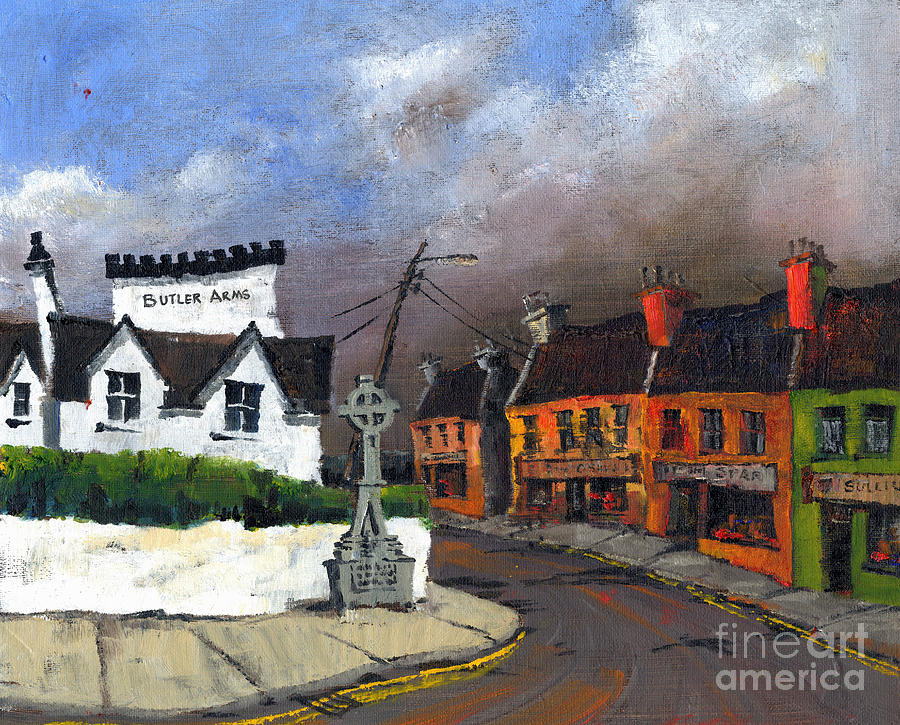 Waterville Village Kerry Painting by Val Byrne