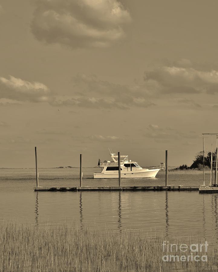 Waterway In Sepia Photograph by Bob Sample