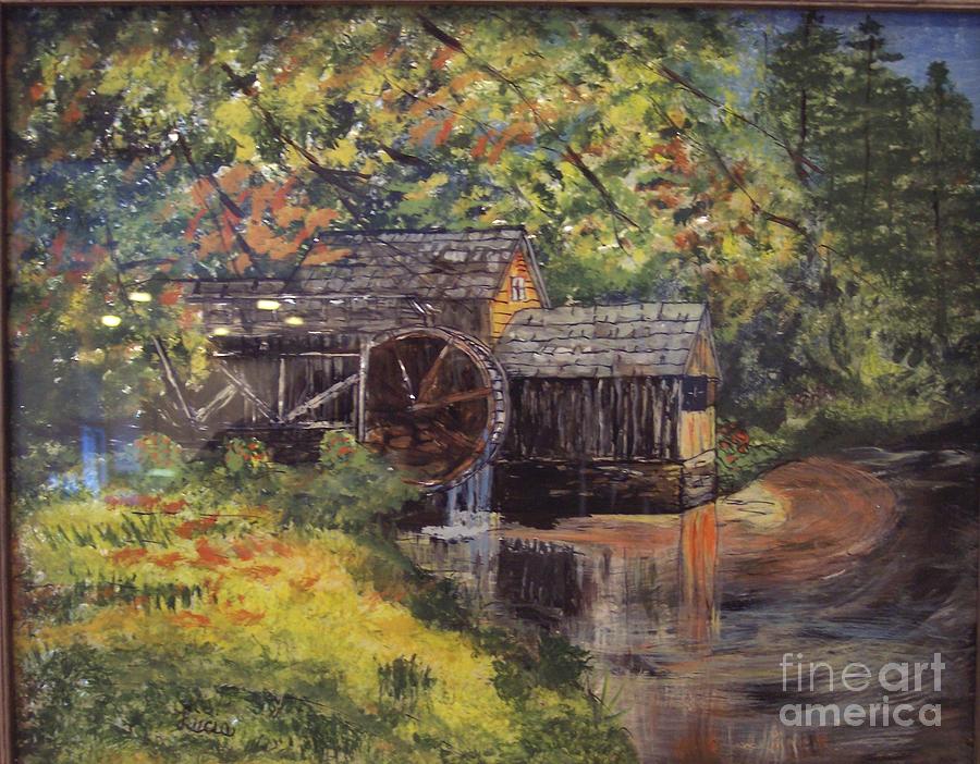 Waterwheel in Autumn Painting by Lucia Grilletto - Fine Art America