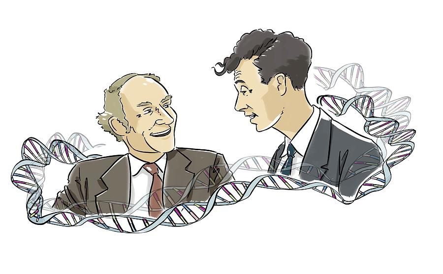 Portrait Photograph - Watson And Crick by Harald Ritsch