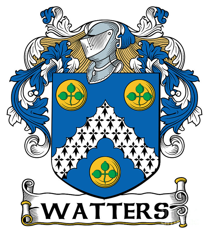 Watters Coat Of Arms Limerick Ireland Digital Art by Heraldry