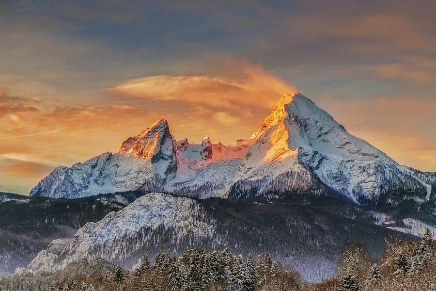 Watzmann at Sunrise - Alps Photograph by DieterMeyrl