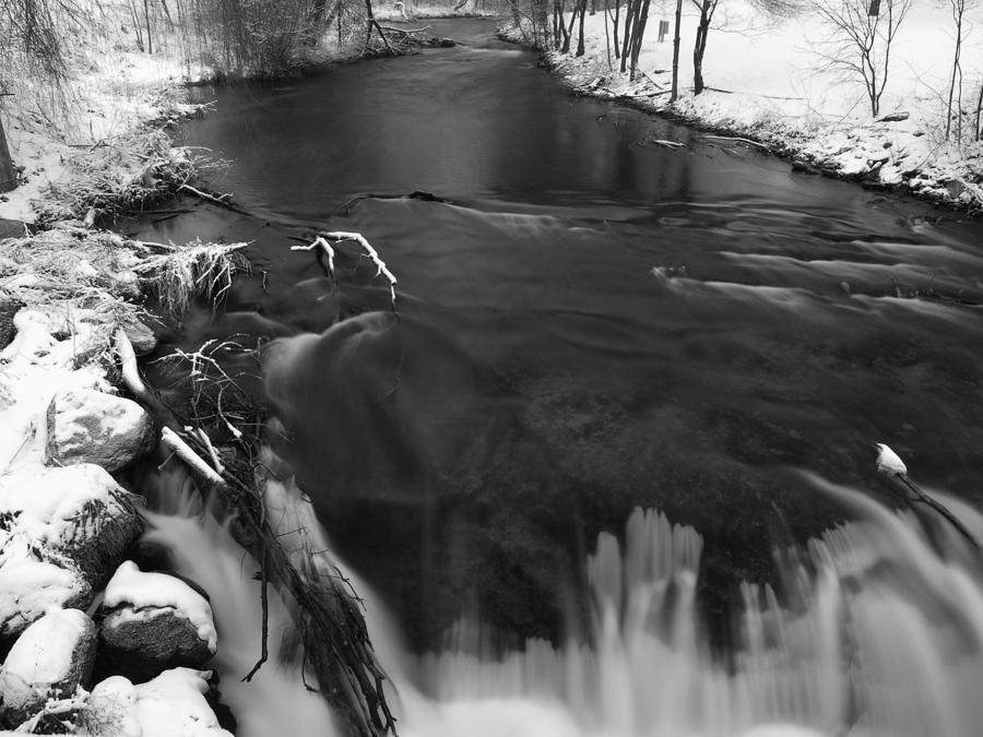 Waupaca River in March Photograph by Thomas Young