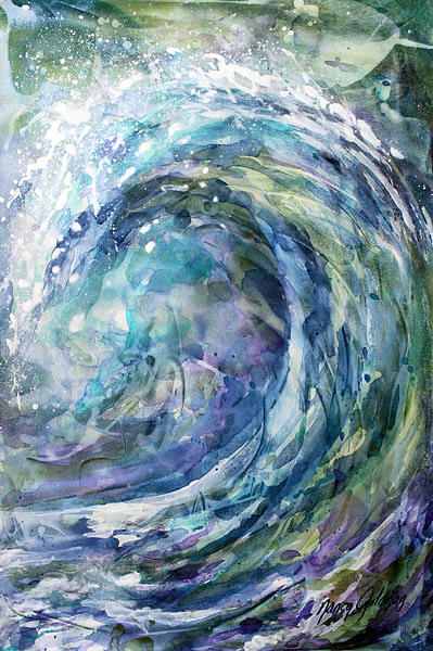 Wave Abstract Painting by Nancy Goldman - Fine Art America