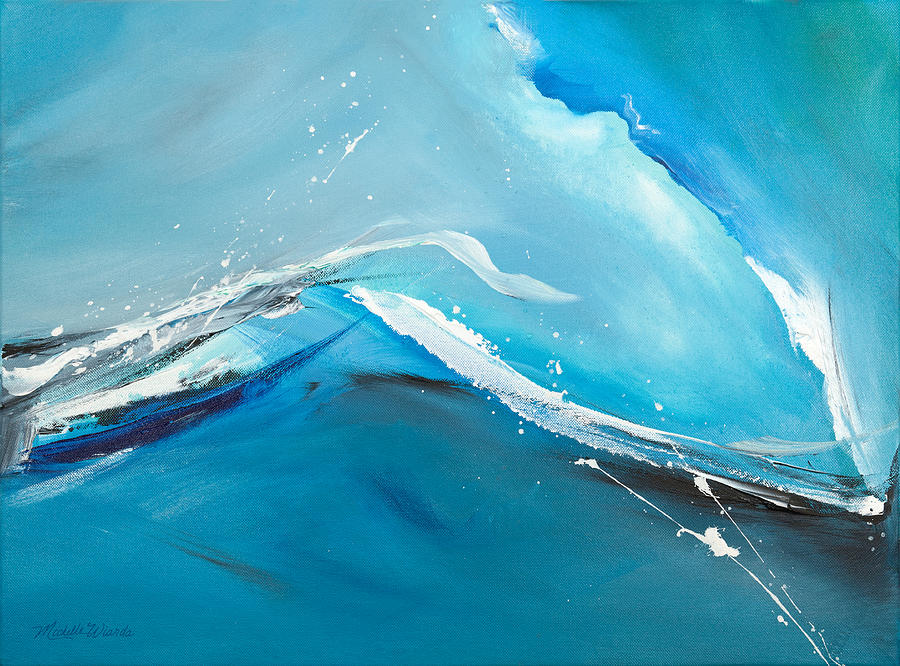 Wave Action Painting by Michelle Constantine