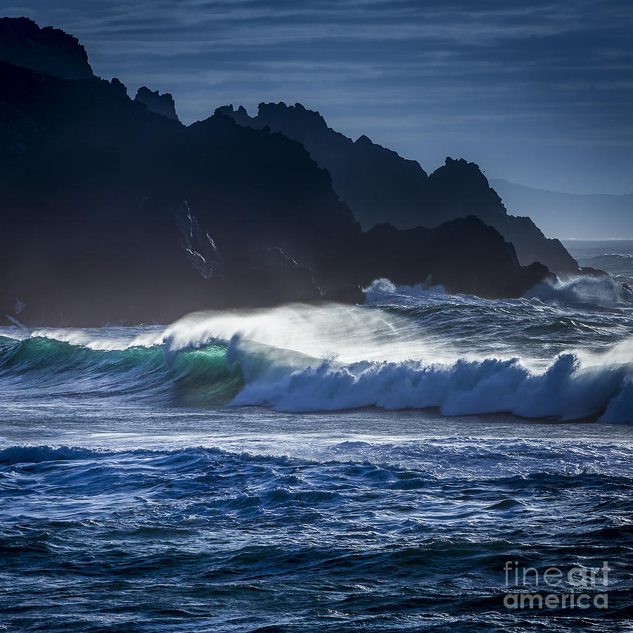 Wave Backlight in Do Rio Beach Galicia Spain Photograph by Pablo Avanzini