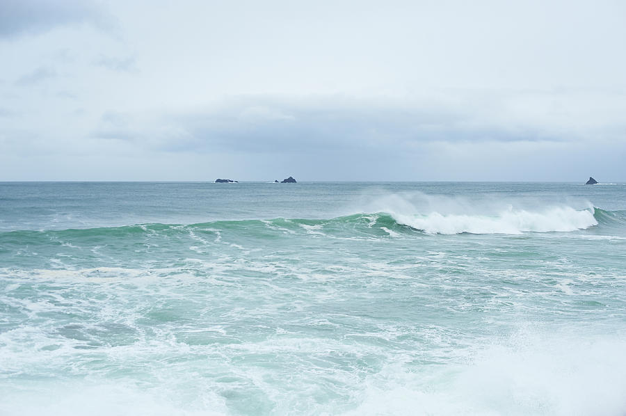 Wave Crashing On Uk Coastline Photograph by Dougal Waters