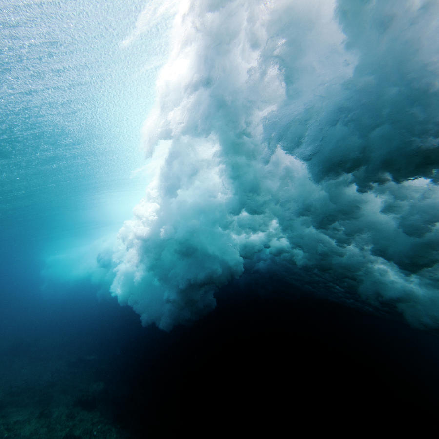 Wave Crashing Underwater Photograph by Subman