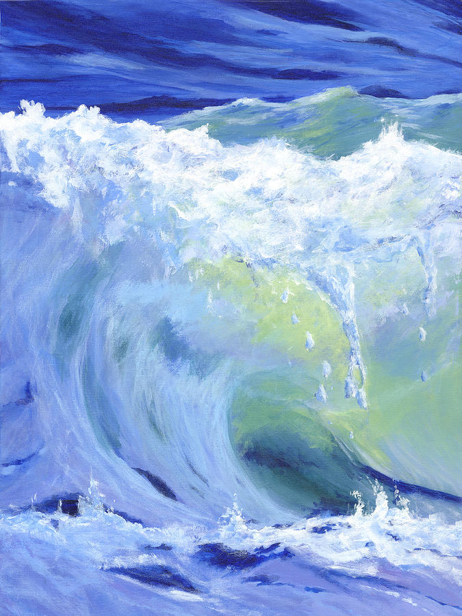 Wave Crest Painting by Donna Tucker