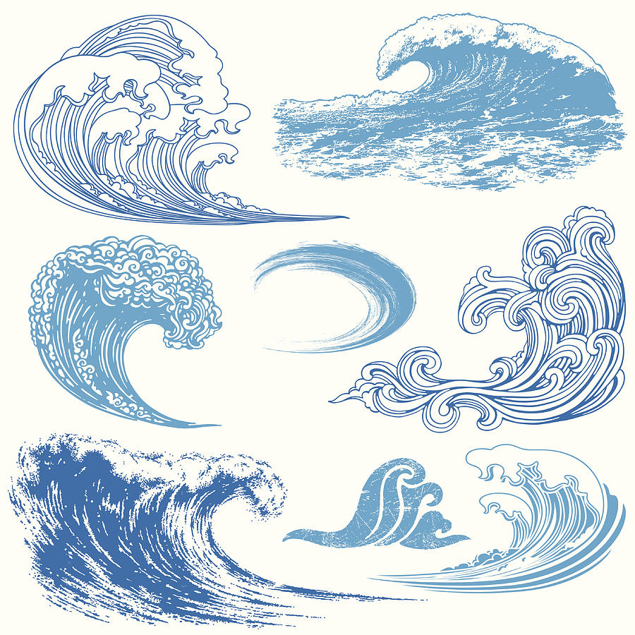 Wave Elements Drawing by Aleksandarvelasevic