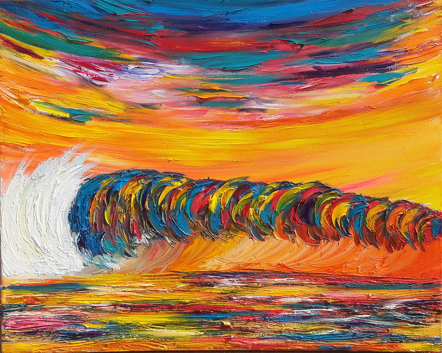 Wave filled with colorful memories Painting by Brittany Wyatt | Fine ...