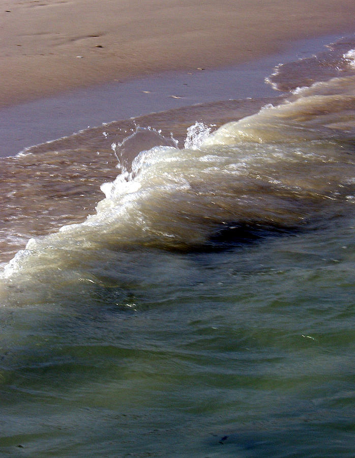 Beach Photograph - Wave Flowing by Jack Adams Beach Photograph - Wave Flowing by Jack Adams