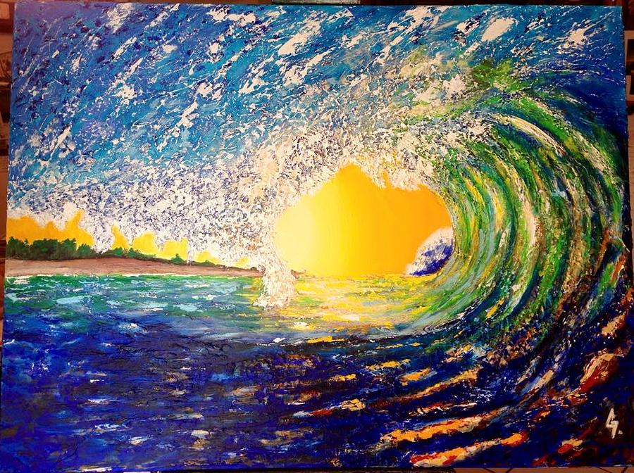 Wave II Painting by Maria Iurescia