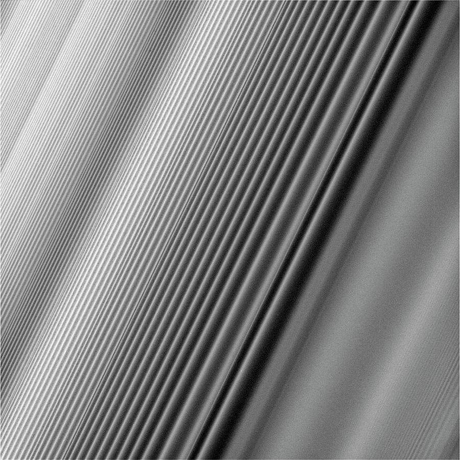 Wave In Saturns Rings Photograph by Nasa/jpl-caltech/space Science Institute/science Photo Library