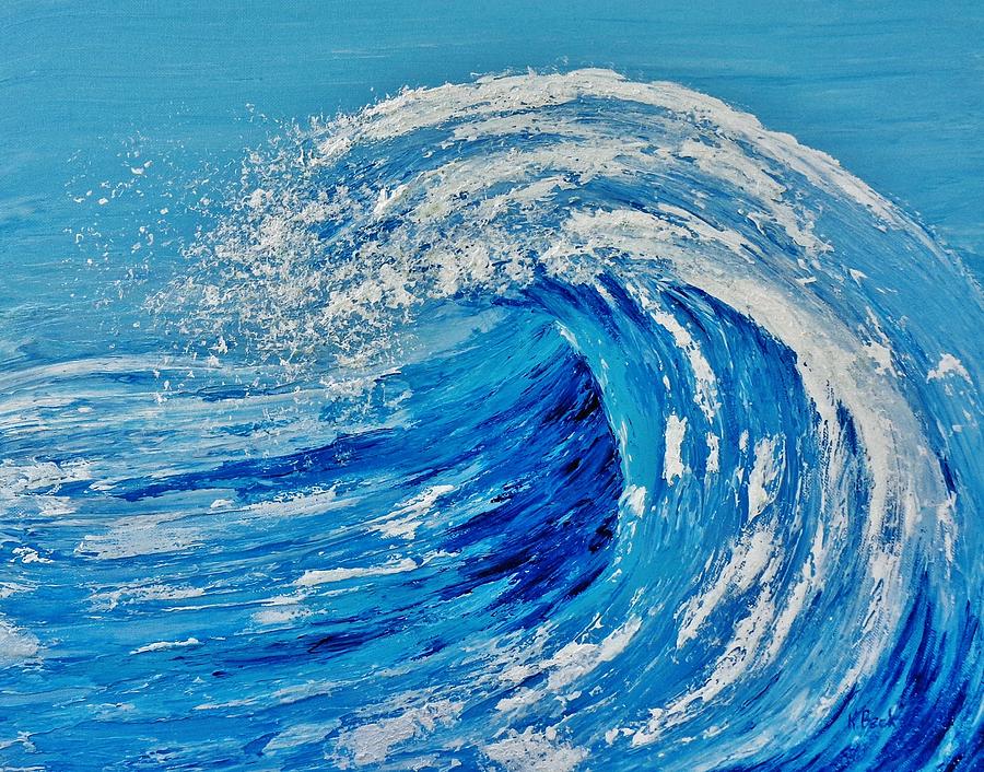 Wave Painting by Katherine Young-Beck