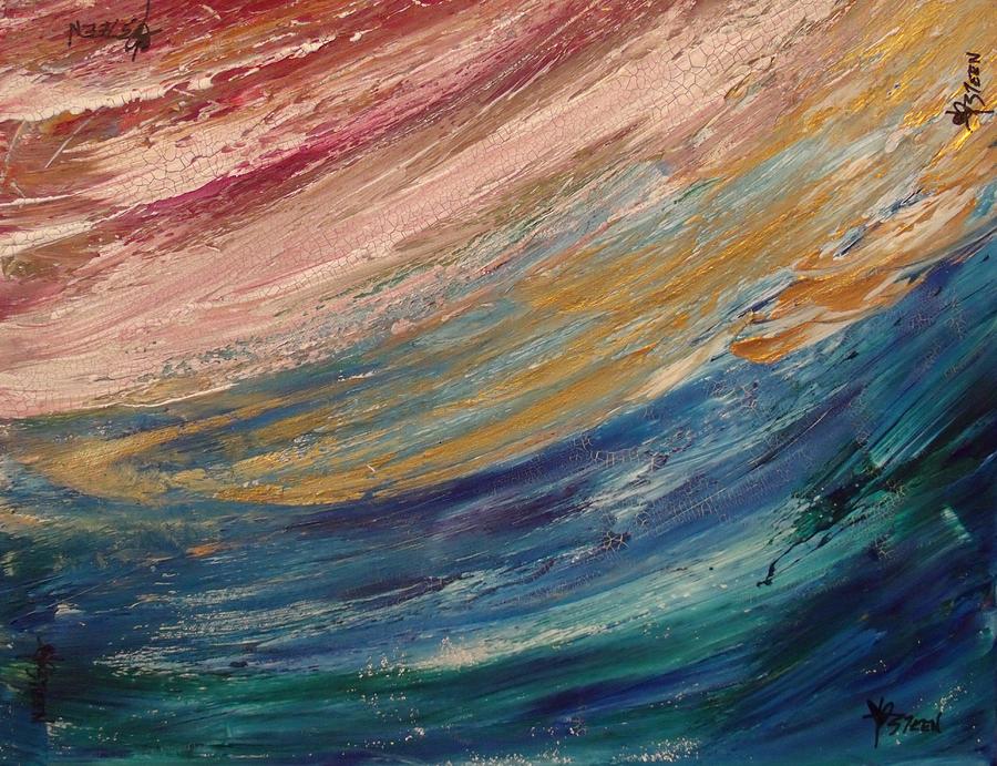 Wave of Glory Horizontal Painting by Christine Nichols