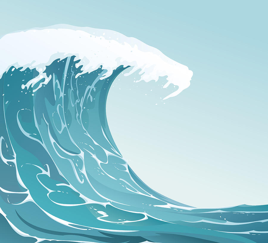 Wave Drawing by Pijama61