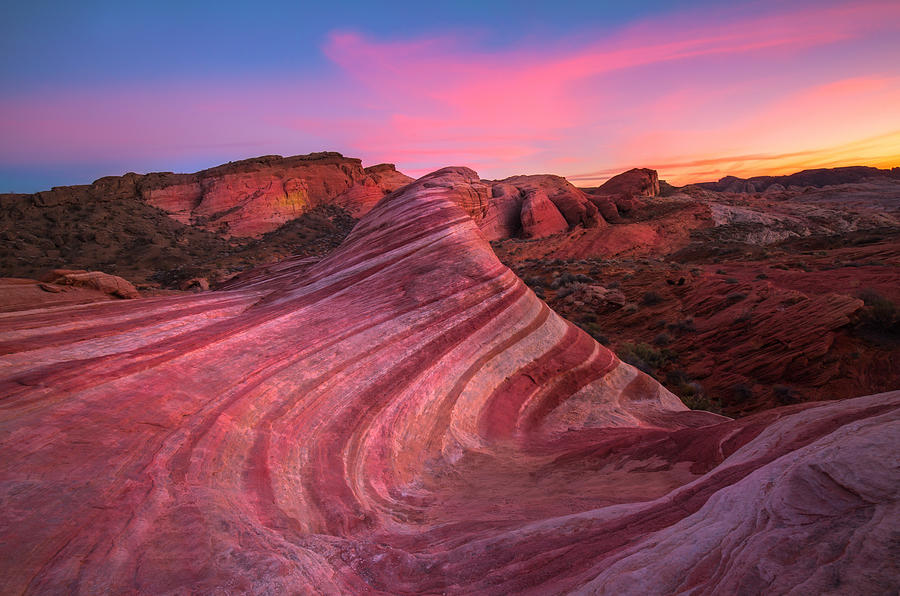 Wave Rock at sunset Photograph by Adria  Photography