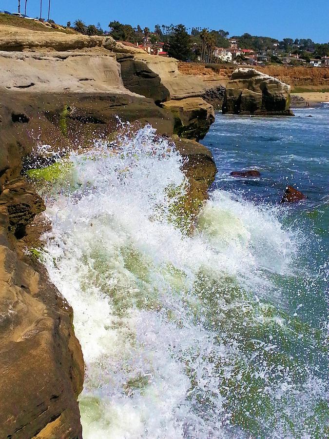 Wave Splash Photograph by Jane Girardot