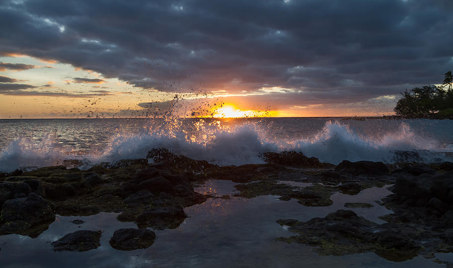 Wave Splash Photograph by Roger Mullenhour