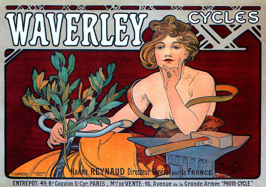 Paris Mixed Media - Waverley Cycles by Charlie Ross