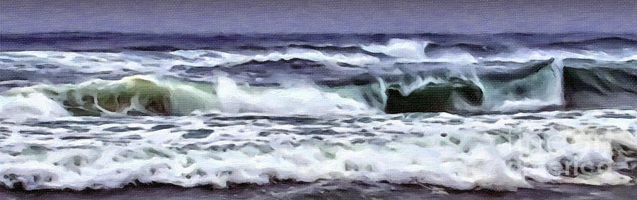 Waves 3 Painting by Walt Foegelle