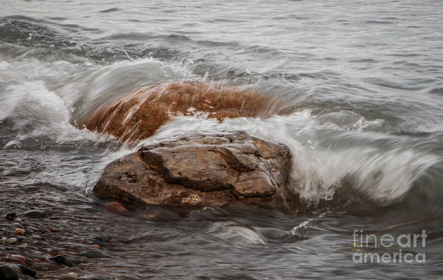 Waves and Boulders Photograph by Grace Grogan