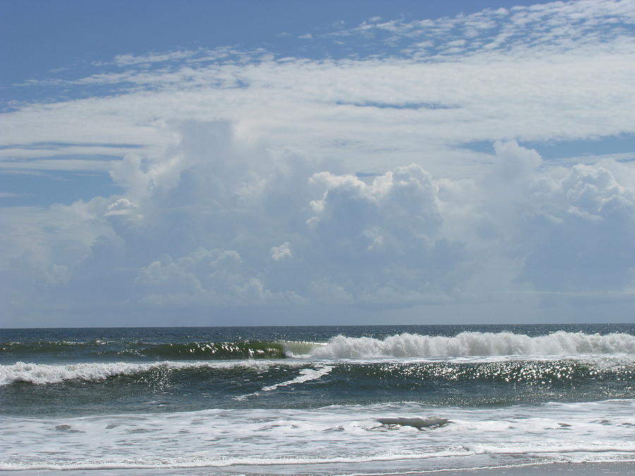 Waves and Clouds Photograph by Ellen Meakin