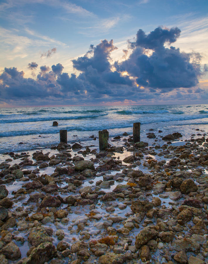 Waves At Honeymoon Island Photograph By Raymond Poynor - Fine Art America