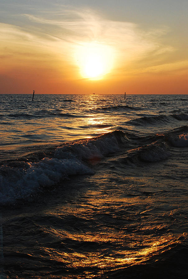 WAVES AT SUNSET No.2 Photograph by Janice Adomeit