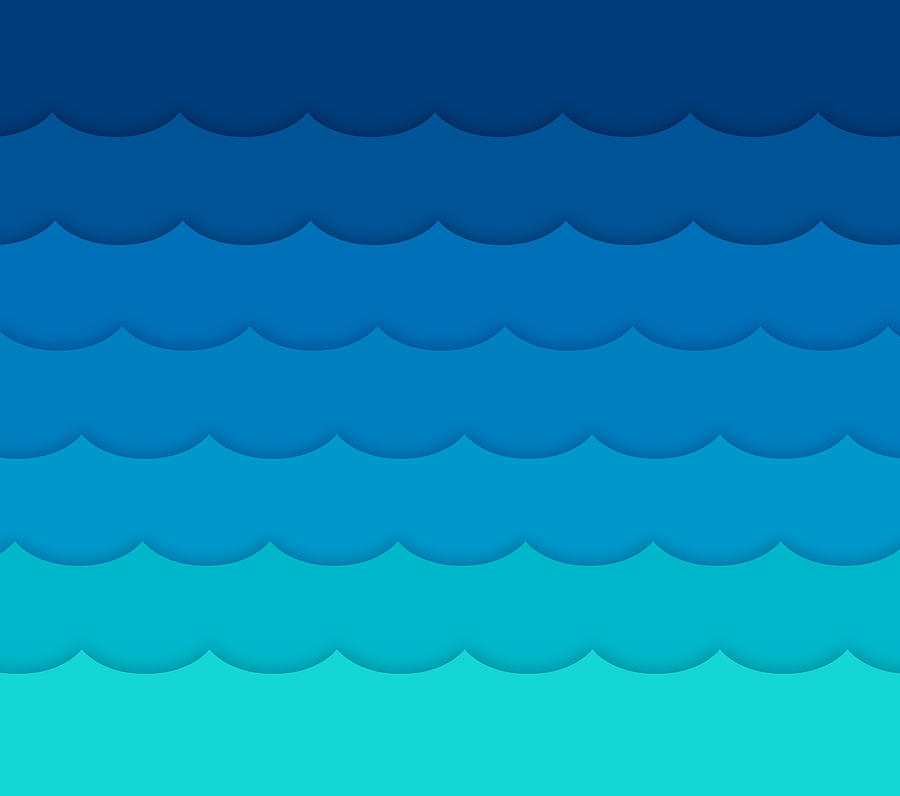 Waves Background Drawing by Filo