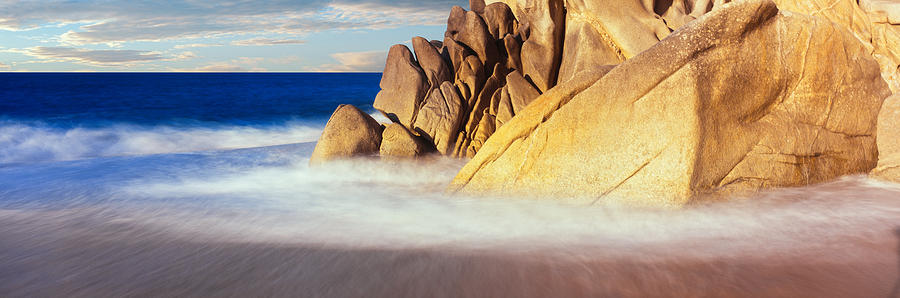 Nature Photograph - Waves Crashing On Boulders, Lands End by Panoramic Images