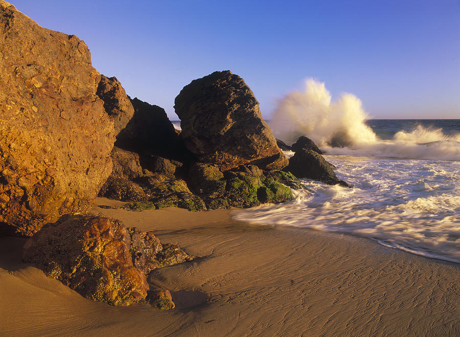 Waves Crashing On Point Dume Beach Photograph by Tim Fitzharris