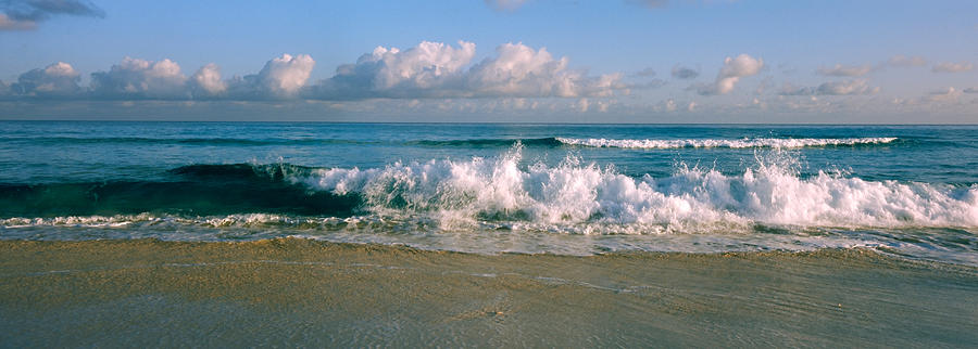 Nature Photograph - Waves Crashing On The Beach, Varadero by Panoramic Images