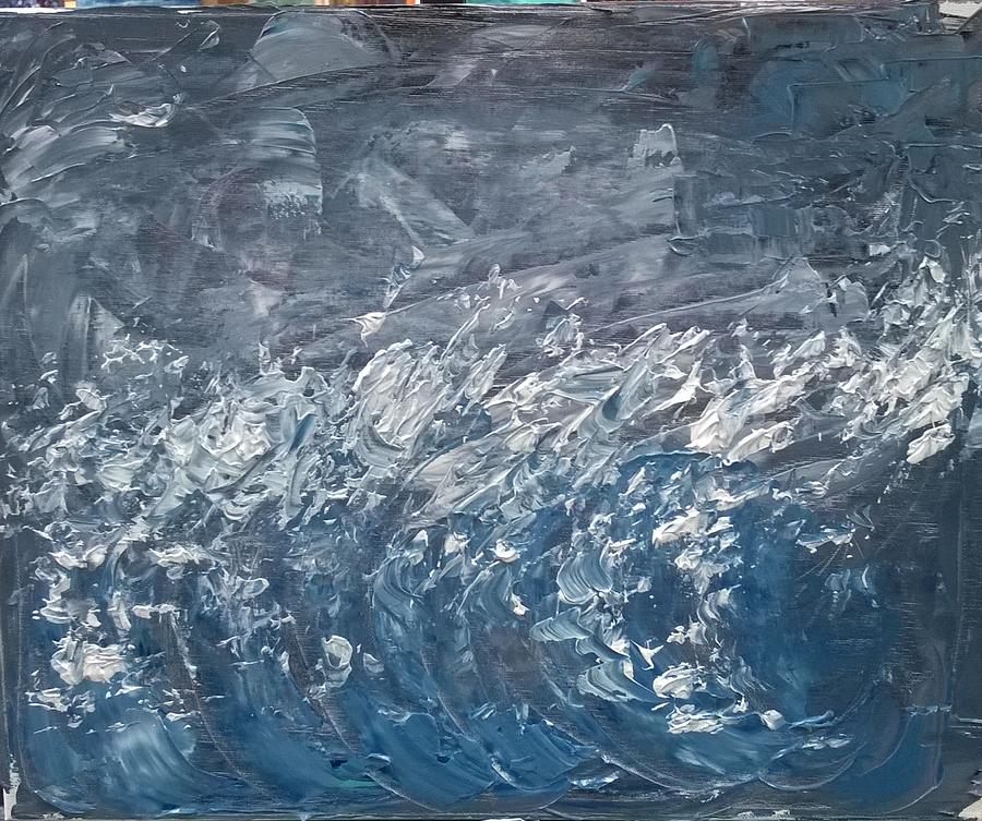 Waves Painting by Deb Mayer
