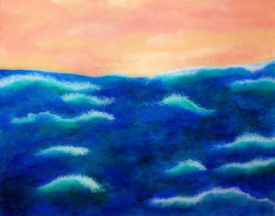 Waves Painting by Elizabeth Sullivan