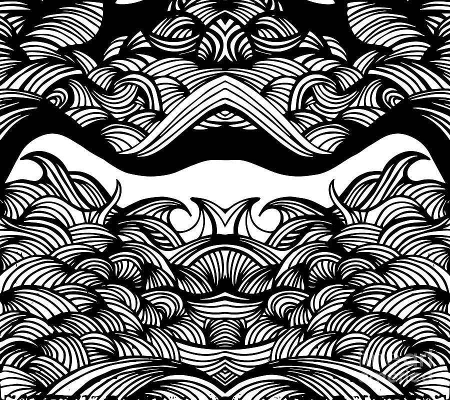Waves Digital Art by HD Connelly