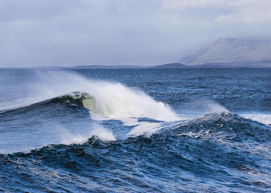 Mountain Photograph - Waves in easkey 4 by Tony Reddington