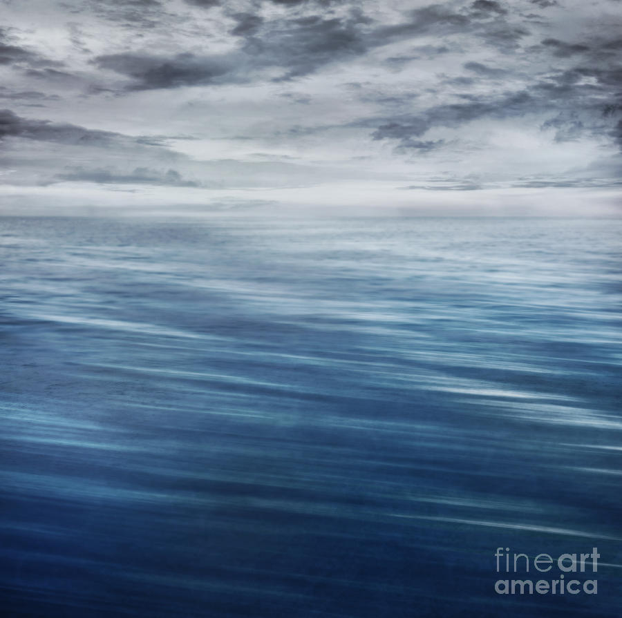 Abstract Digital Art - Waves in motion blur. by Mythja Photography