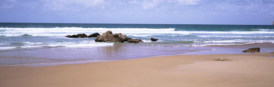 Nature Photograph - Waves In The Sea, Algarve, Sagres by Panoramic Images