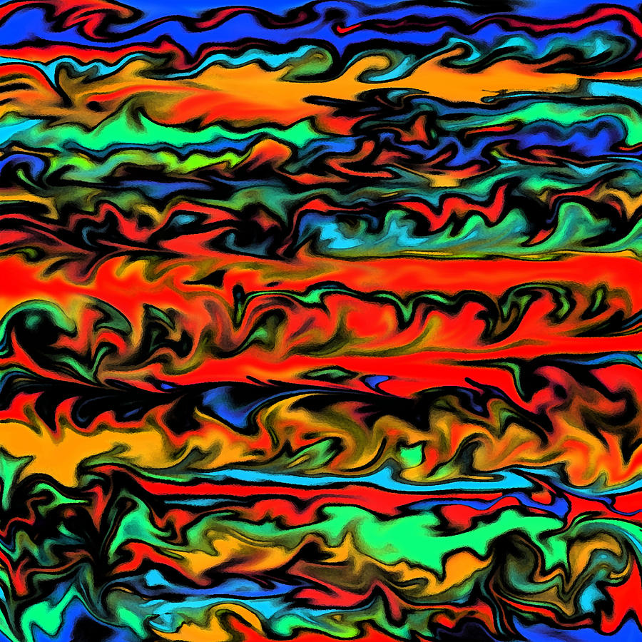 Waves Digital Art - Waves by Krazee Kustom
