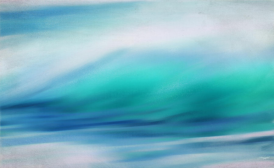 Abstract Seascape Digital Art - Waves by Lourry Legarde