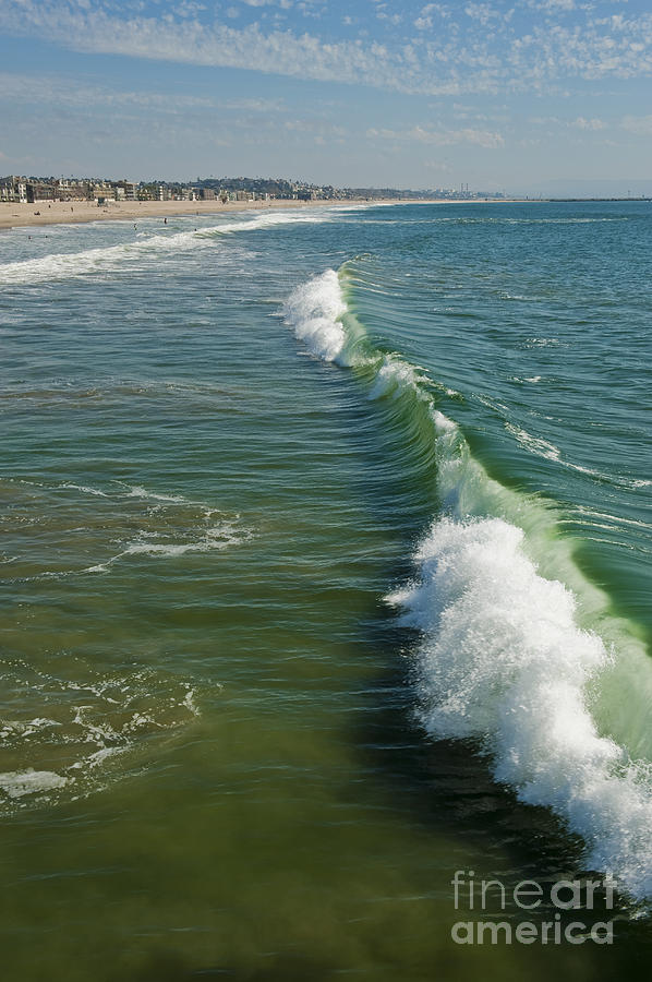 Waves moving to shore Photograph by David Zanzinger