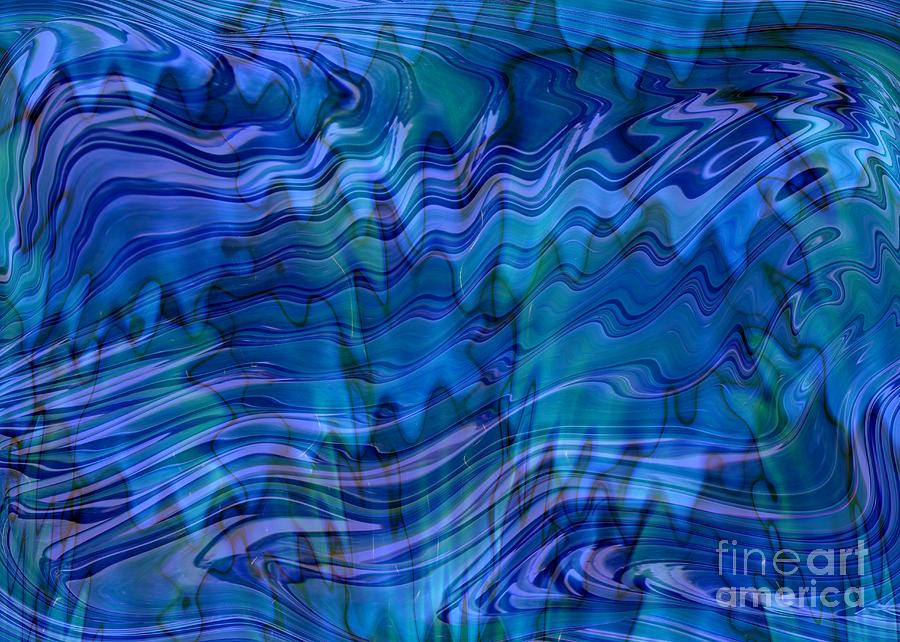 Waves of Blue - Abstract Art Photograph by Carol Groenen