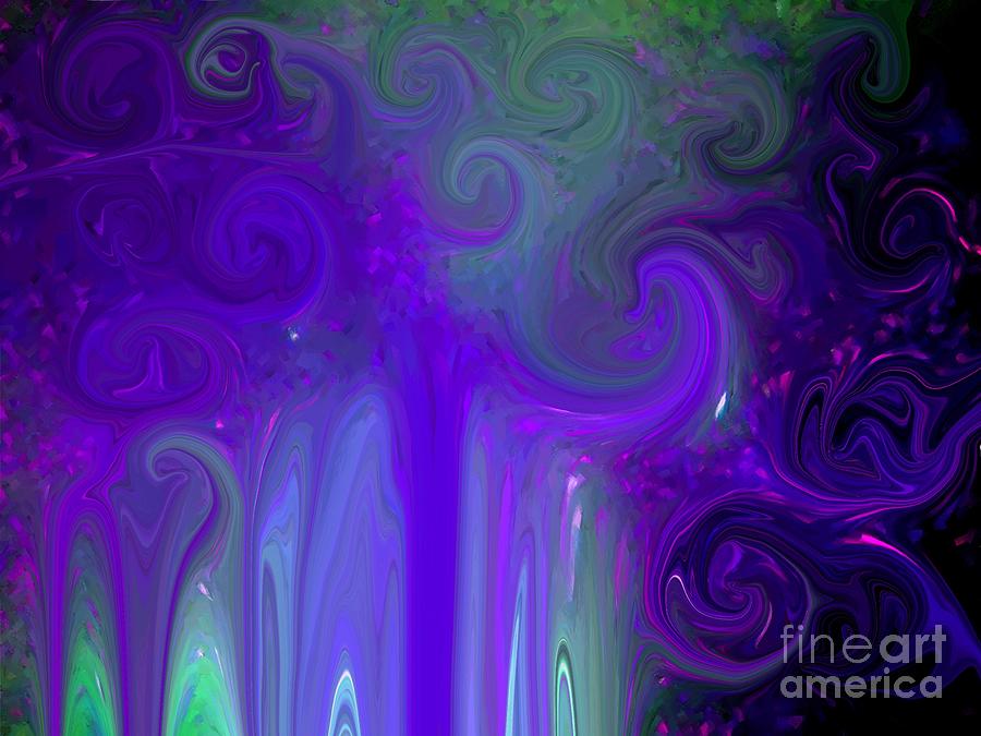 Waves of Violet - Abstract Photograph by Susan Carella