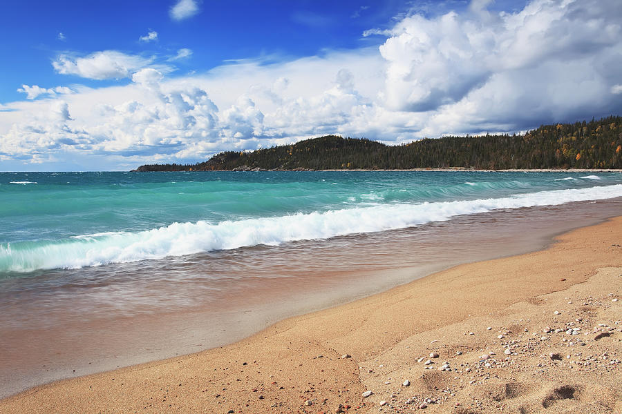 Waves On A Beach In Lake Superior Photograph by Ken Gillespie / Design Pics Waves On A Beach In Lake Superior Photograph by Ken Gillespie / Design Pics