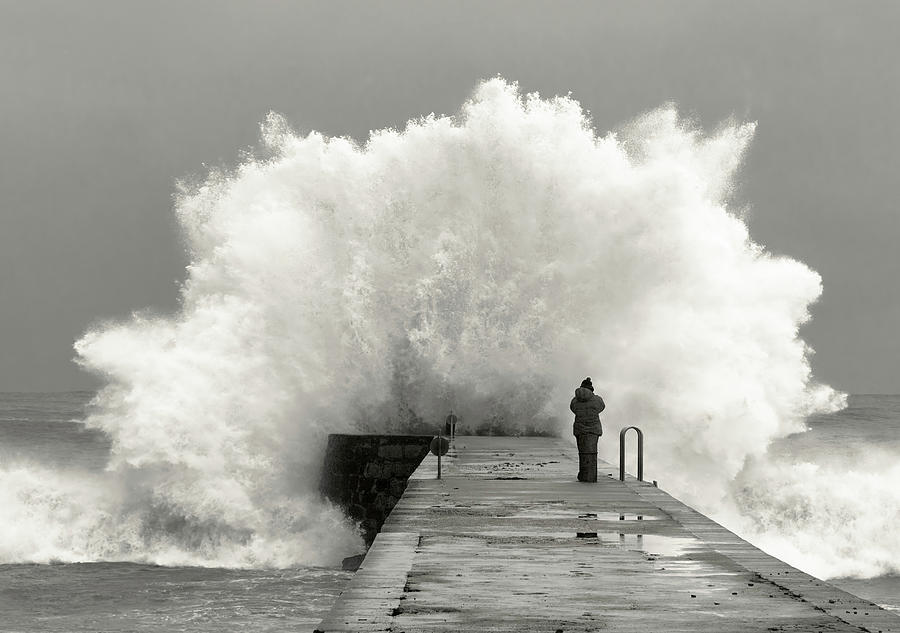 Black And White Photograph - Waves Photographer by Mikel Lastra